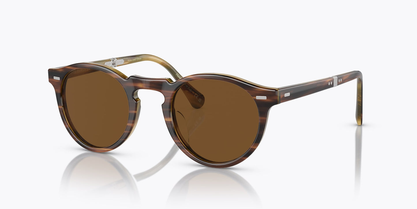 Oliver Peoples Gregory Peck 1962 Amaretto/Striped Honey Brown Polar