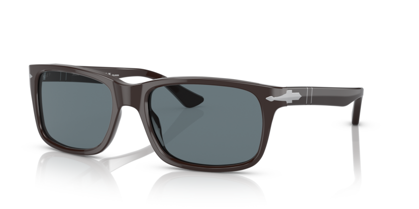 Persol 3048S Solid Brown w/ Dark Blue Polar 58