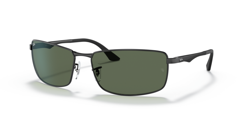 Ray Ban 3498 Black w Dark Green