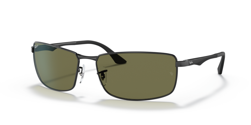 Ray Ban 3498 Black w Green Polar 64