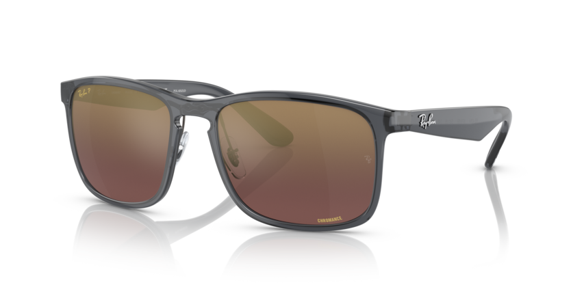 Ray Ban 4264 Grey w Purple Mirror Gold Polar