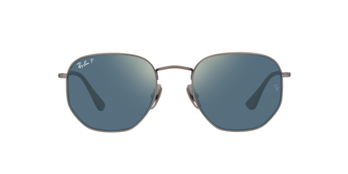 Ray Ban 8148 Hex Titanium Gunmetal Blue Mirror Polar 51