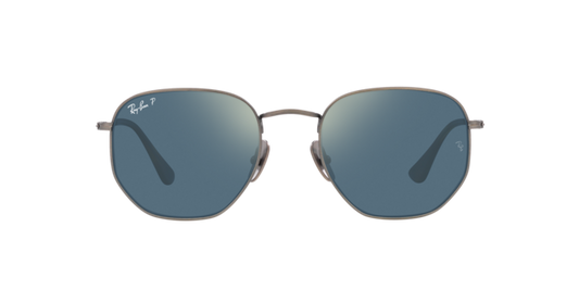 Ray Ban 8148 Hex Titanium Gunmetal Blue Mirror Polar 51