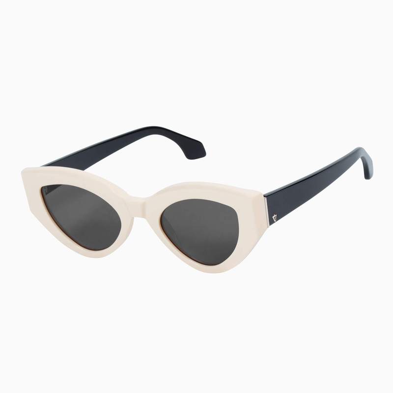 Valley Bones Cream Face Black Temples w Silver Metal Trim