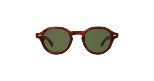 Garrett Leight Flipper 45 Vintage Burnt Tort/Semi Flat Pure Green