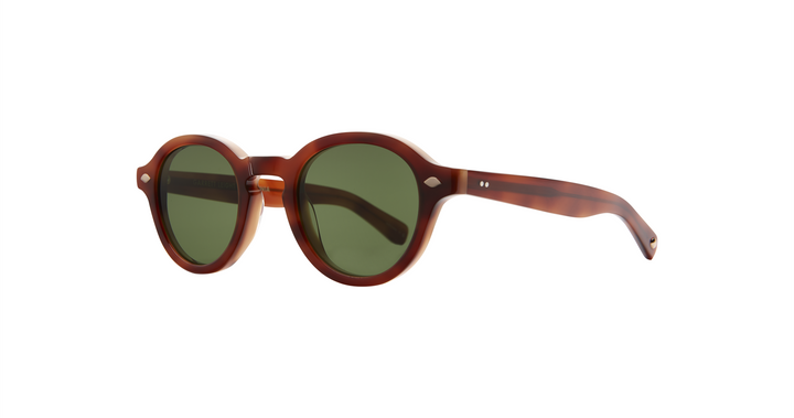 Garrett Leight Flipper 45 Vintage Burnt Tort/Semi Flat Pure Green