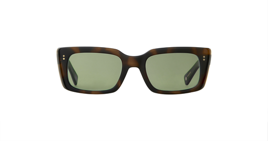 Garrett Leight GL 3030 49 Spotted Brown - Semi Flat Valley View Green