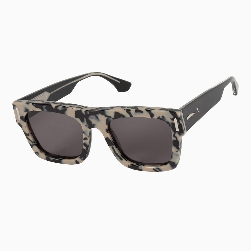 Valley Alta Snow Leopard Tort Black w. Silver Trim-Black Polar