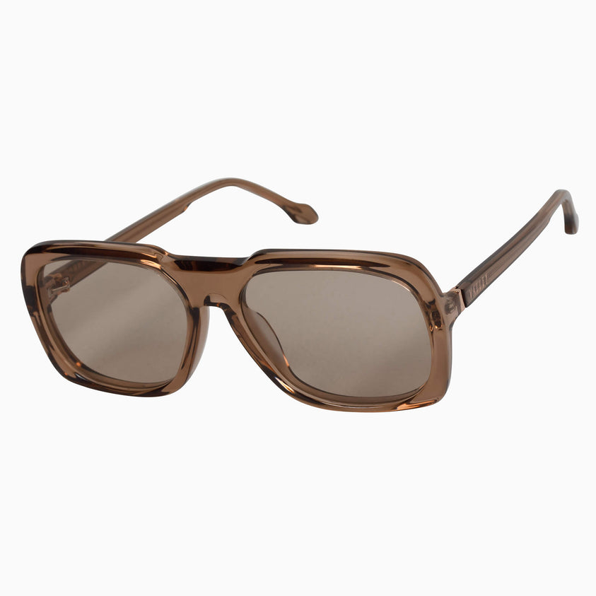 Valley Memoir Transparent Mocha/Rose Gold Trim/Brown Lens