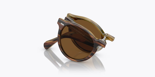 Oliver Peoples Gregory Peck 1962 Amaretto/Striped Honey Brown Polar
