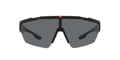 Prada Sport 03XSF Black Rubber Shield Grey Polar