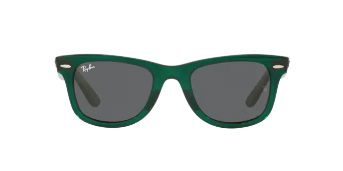 Ray Ban 2140 Wayfarer Transparent Green/Dark Grey 50