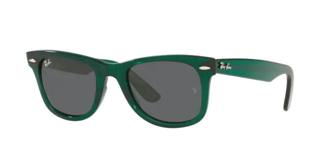 Ray Ban 2140 Wayfarer Transparent Green/Dark Grey 50