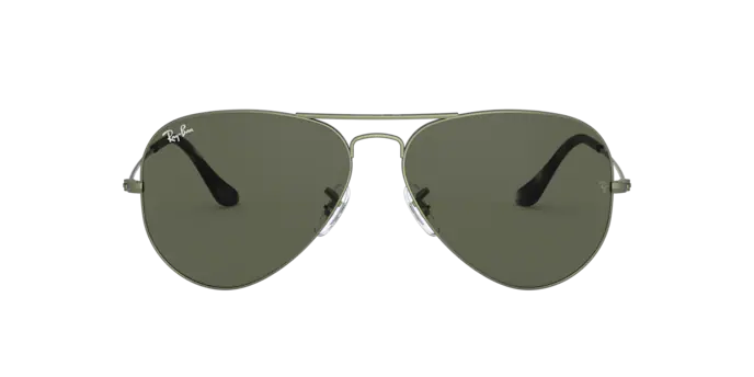 Ray Ban 3025 Aviator Large Metal Sand Transparent Green w G15 62