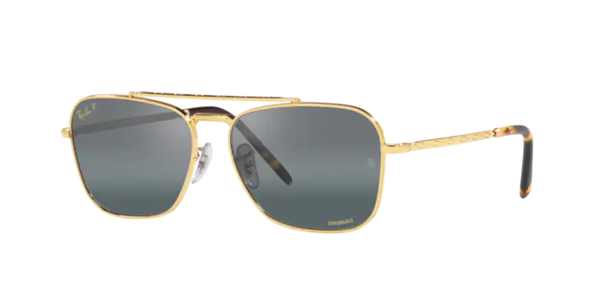 Ray Ban 3636 New Caravan Legend Gold w Polar Clear Gradient Dark Blue 58