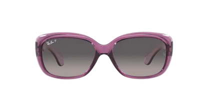 Ray Ban 4101 Jackie Ohh Transparent Violet w Grey Grad Polar 58