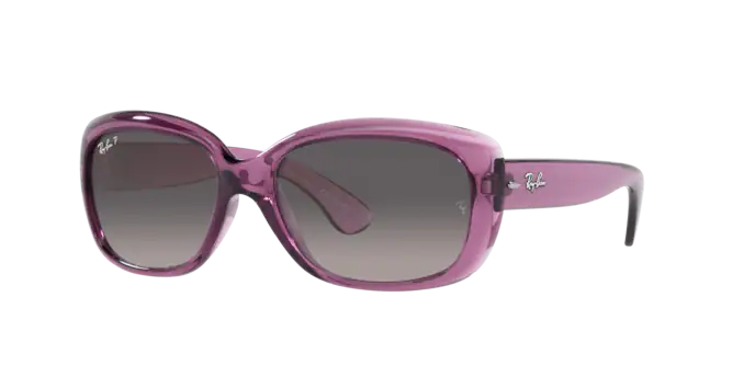 Ray Ban 4101 Jackie Ohh Transparent Violet w Grey Grad Polar 58