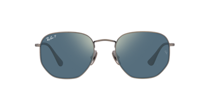 Ray Ban 8148 Hex Titanium Gunmetal Blue Mirror Polar 51