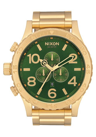 Nixon 51-30 Chrono Gold/ Green Sunray/ HP Gold