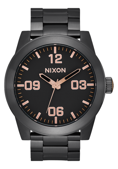 Nixon Corporal All Black/Rose Gold