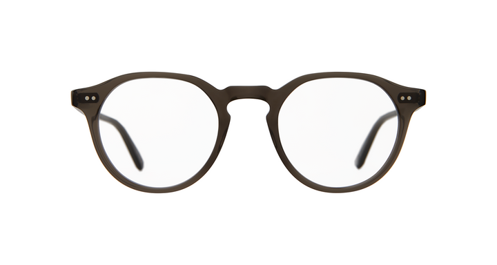 Garrett Leight Royce Black Glass 46 Round Optical