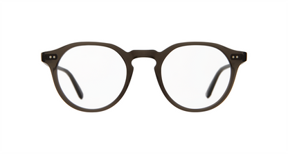 Garrett Leight Royce Black Glass 46 Round Optical