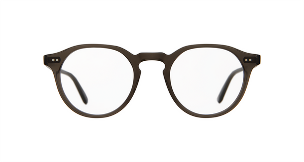 Garrett Leight Royce Black Glass 46 Round Optical