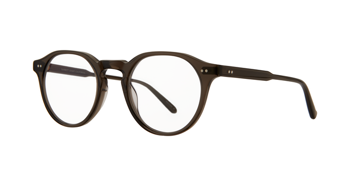 Garrett Leight Royce Black Glass 46 Round Optical