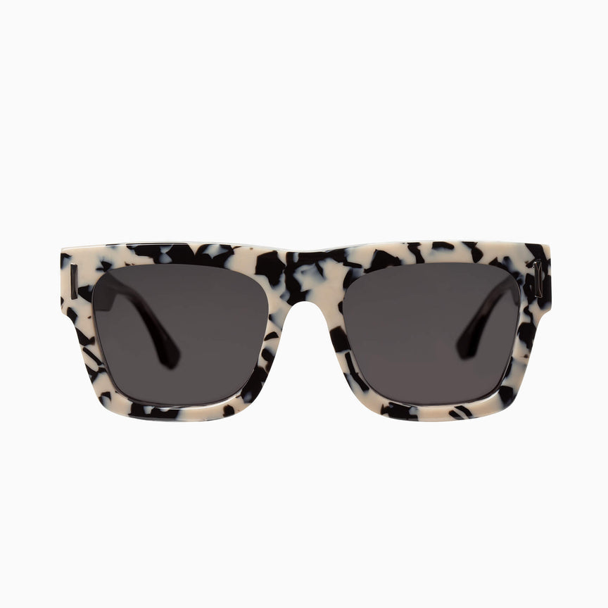 Valley Alta Snow Leopard Tort Black w. Silver Trim-Black Polar