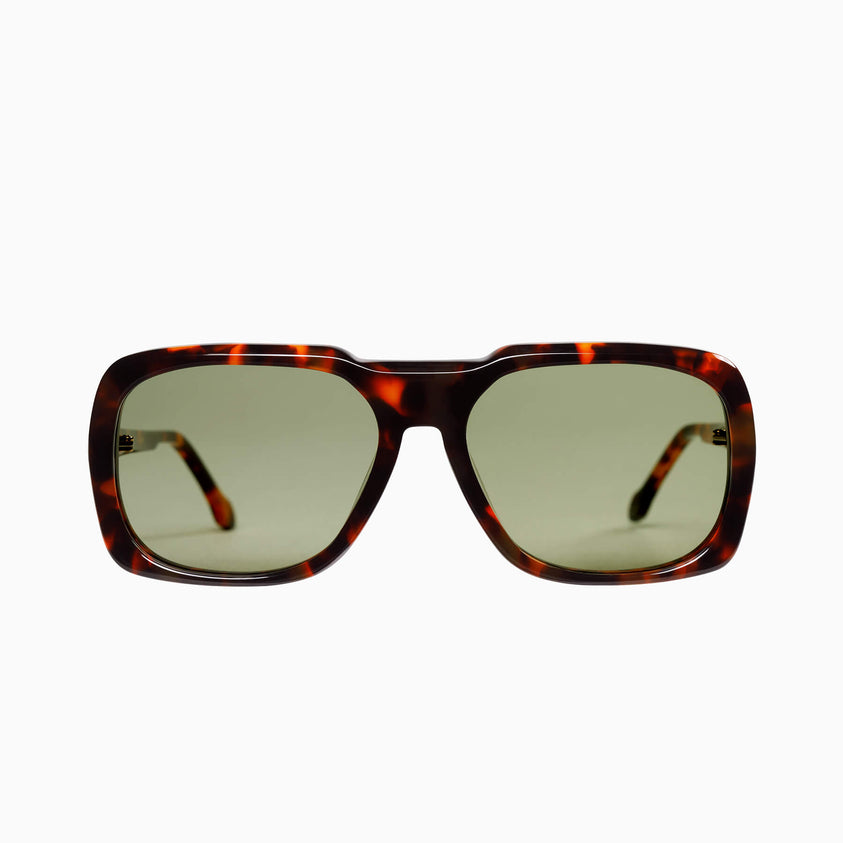 Valley Memoir Classic Tort w Gold Metal Trim / Olive Green Lens