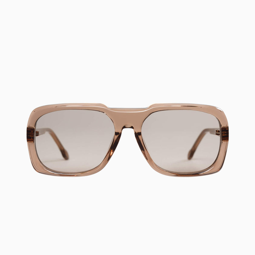 Valley Memoir Transparent Mocha/Rose Gold Trim/Brown Lens