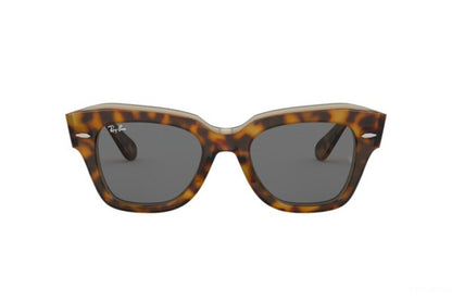 Ray Ban 2186 State Street Havana on Transparent Brown/Dark Grey