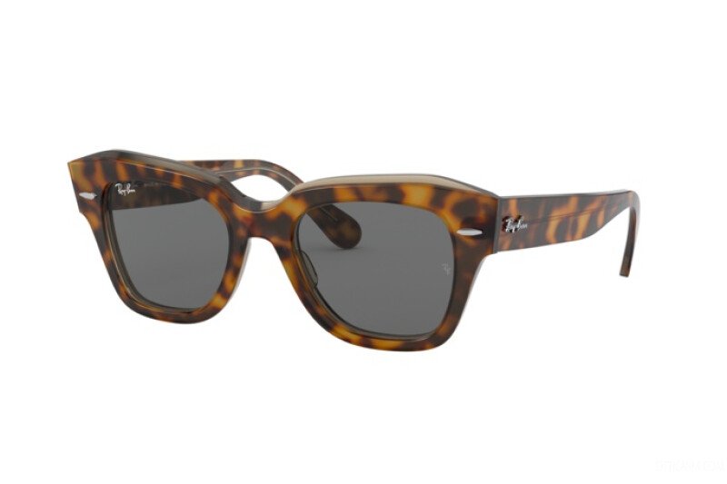 Ray Ban 2186 State Street Havana on Transparent Brown/Dark Grey