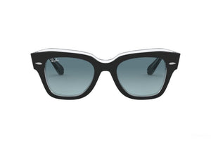 Ray Ban 2186 State Street Black on Transparent/Blue Gradient