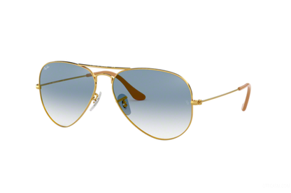 Ray Ban 3025 Aviator Gold/Blue Gradient Clear