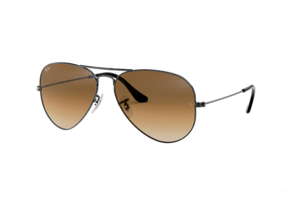 Ray Ban 3025 Aviator Gunmetal/Brown Gradient