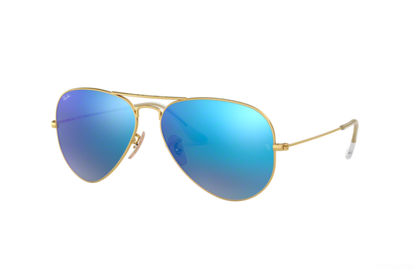 Ray Ban 3025 Aviator Gold/Blue Flash