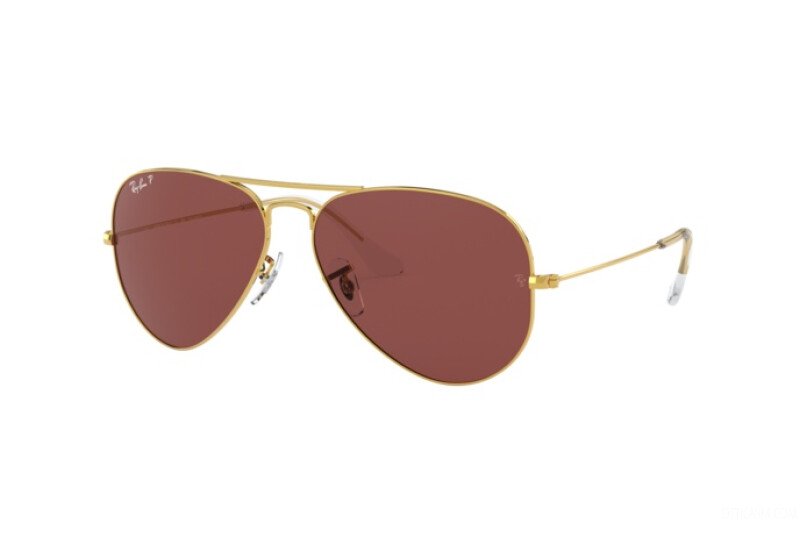 Ray Ban 3025 Aviator Legend Gold w/ Purple Polar