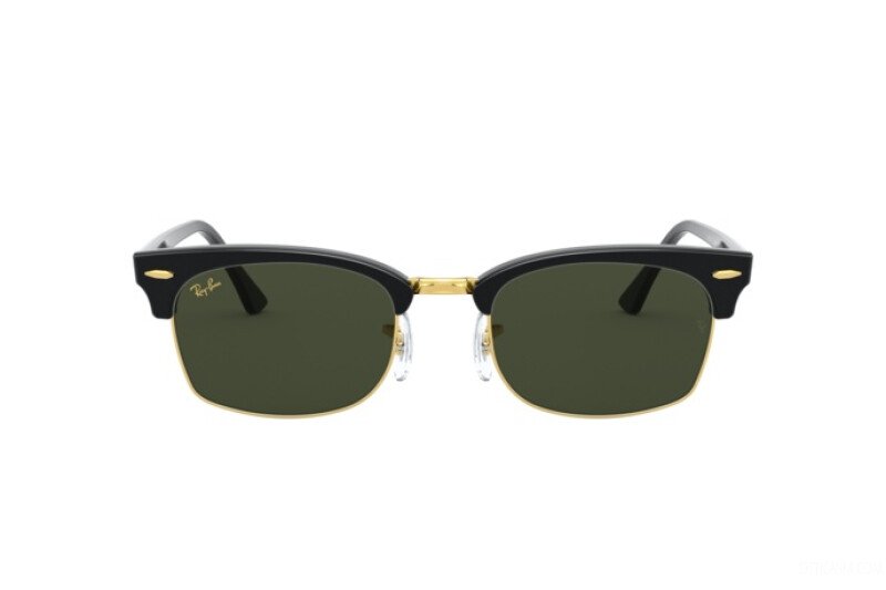 Ray Ban 3916 Clubmaster Shiny Black/Green 52