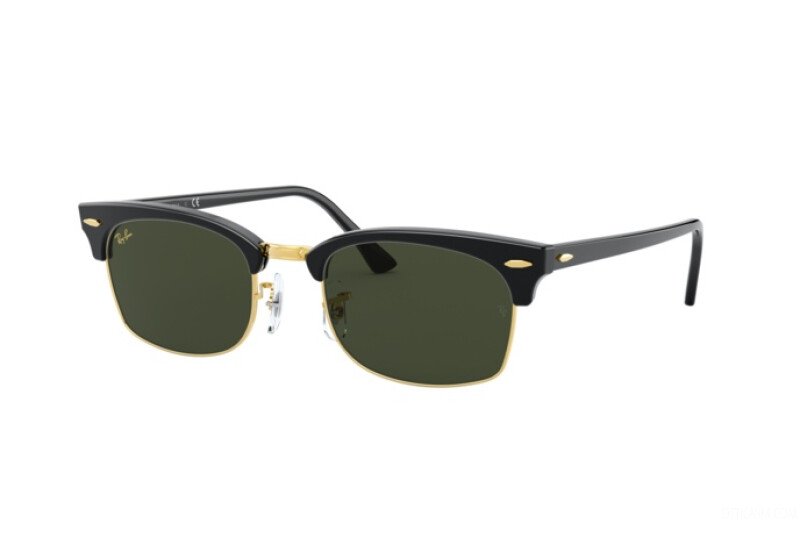 Ray Ban 3916 Clubmaster Shiny Black/Green 52