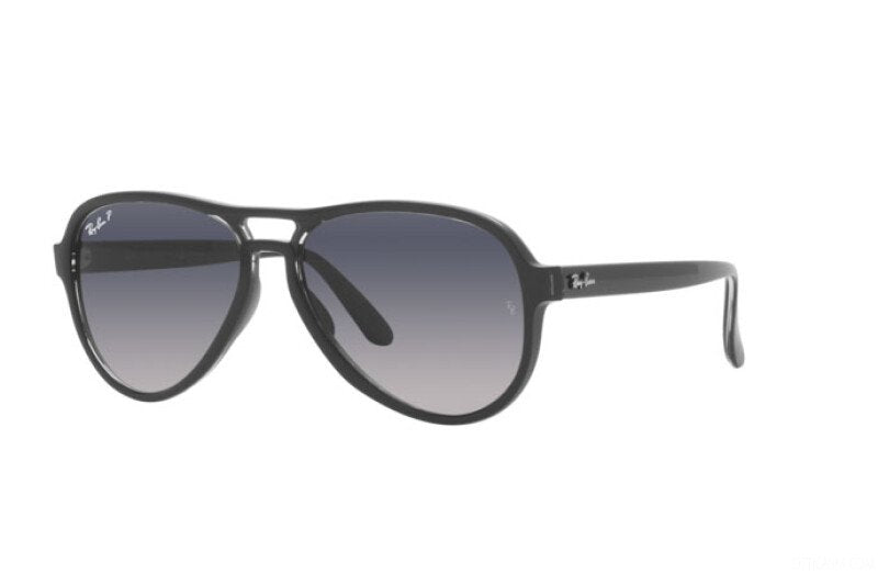 Ray Ban 4355 Vagabond Black Transparent Black- Blue Gradient Polar 58