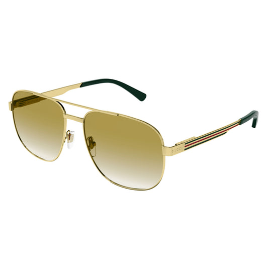 Gucci 1223S 001 Gold Metal Brown Grad